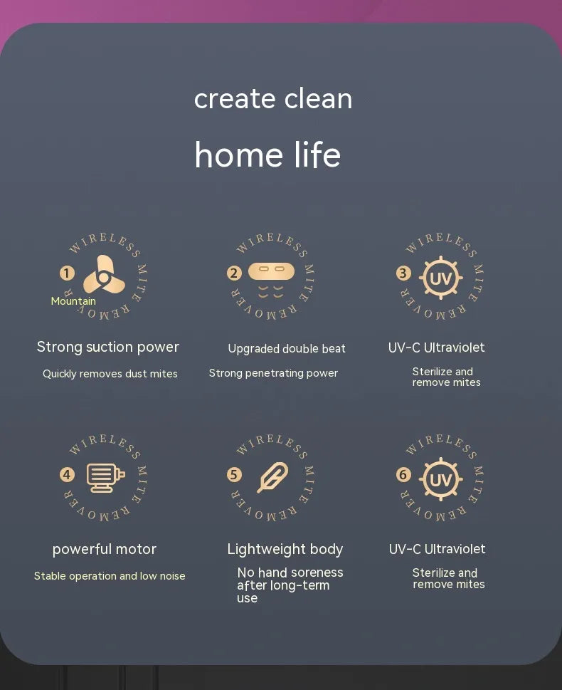 Clarion Pulse ™ Wireless UV-C Mattress Vacuum Cleaner – Derived from "clarity" and “clean” with UV-C upgrade technology.