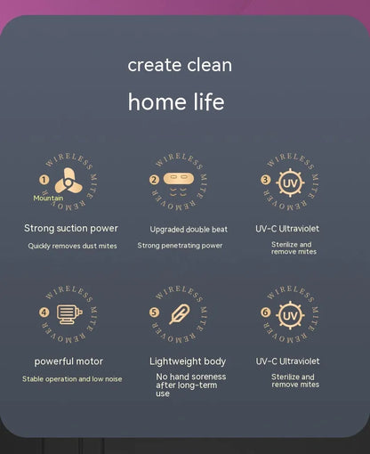 Clarion Pulse ™ Wireless UV-C Mattress Vacuum Cleaner – Derived from "clarity" and “clean” with UV-C upgrade technology.